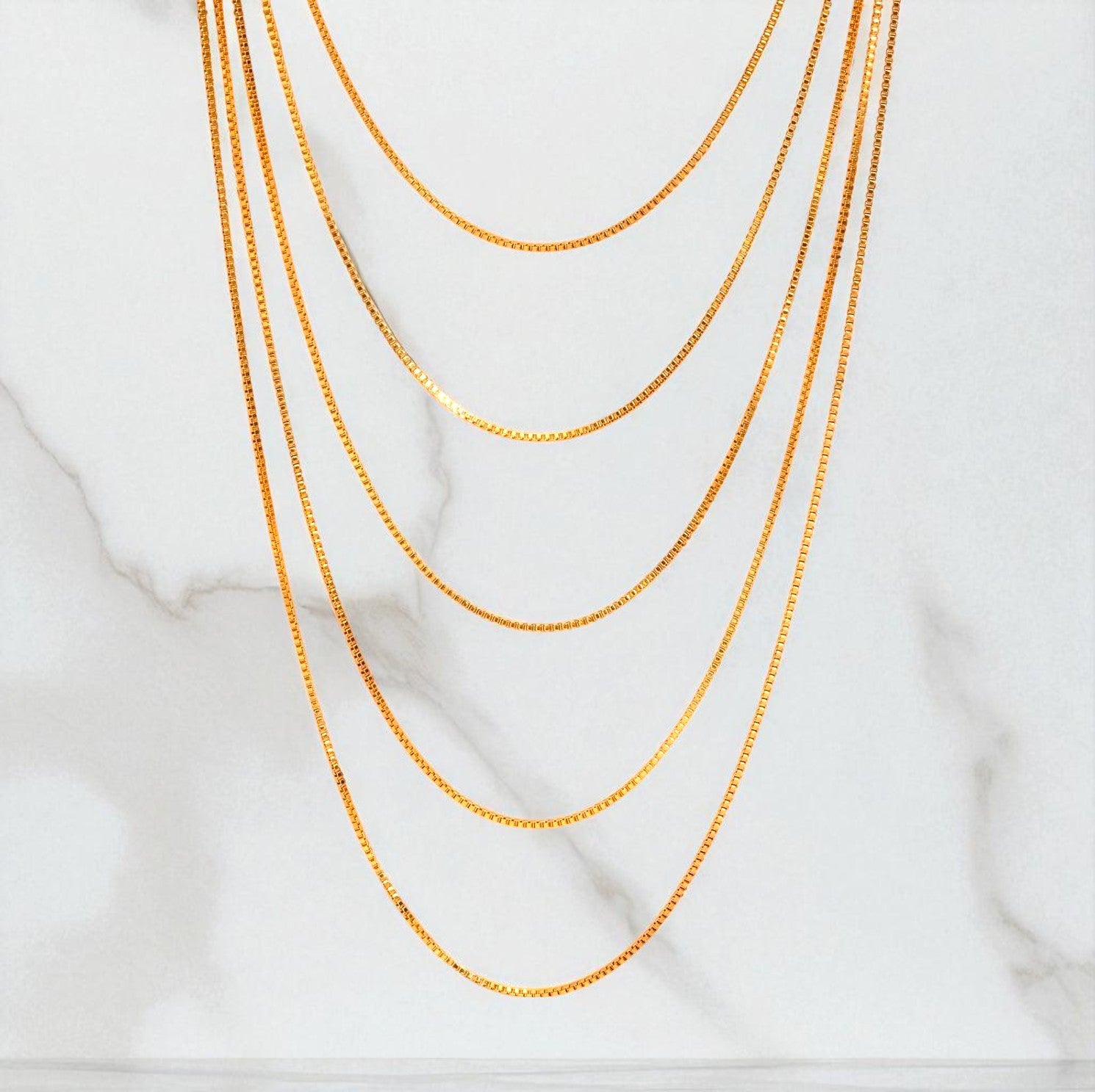 Alam Ara exquisite multi layer chain necklace, front view