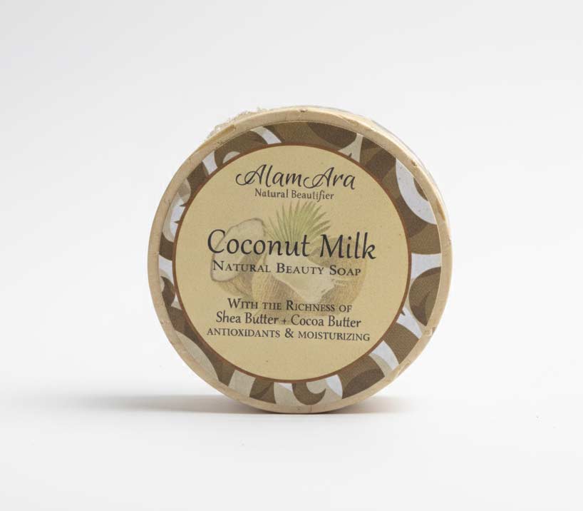 Alamara natural organic coconut milk soap, PCSIR Grade 1 certified for deep skin hydration.
