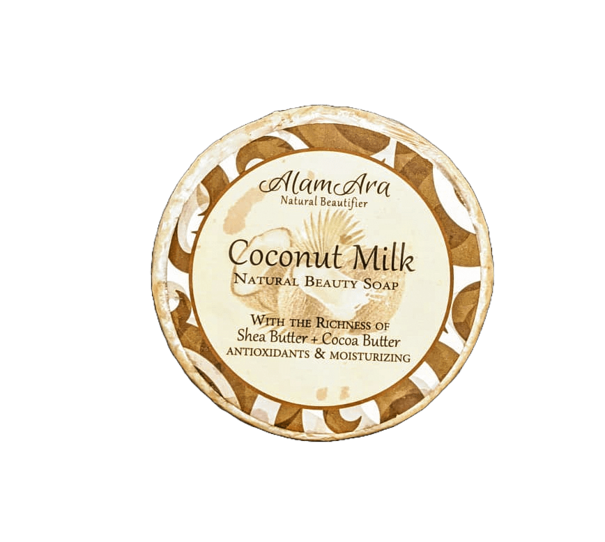 Alamara natural organic coconut milk soap, PCSIR Grade 1 certified for deep skin hydration.