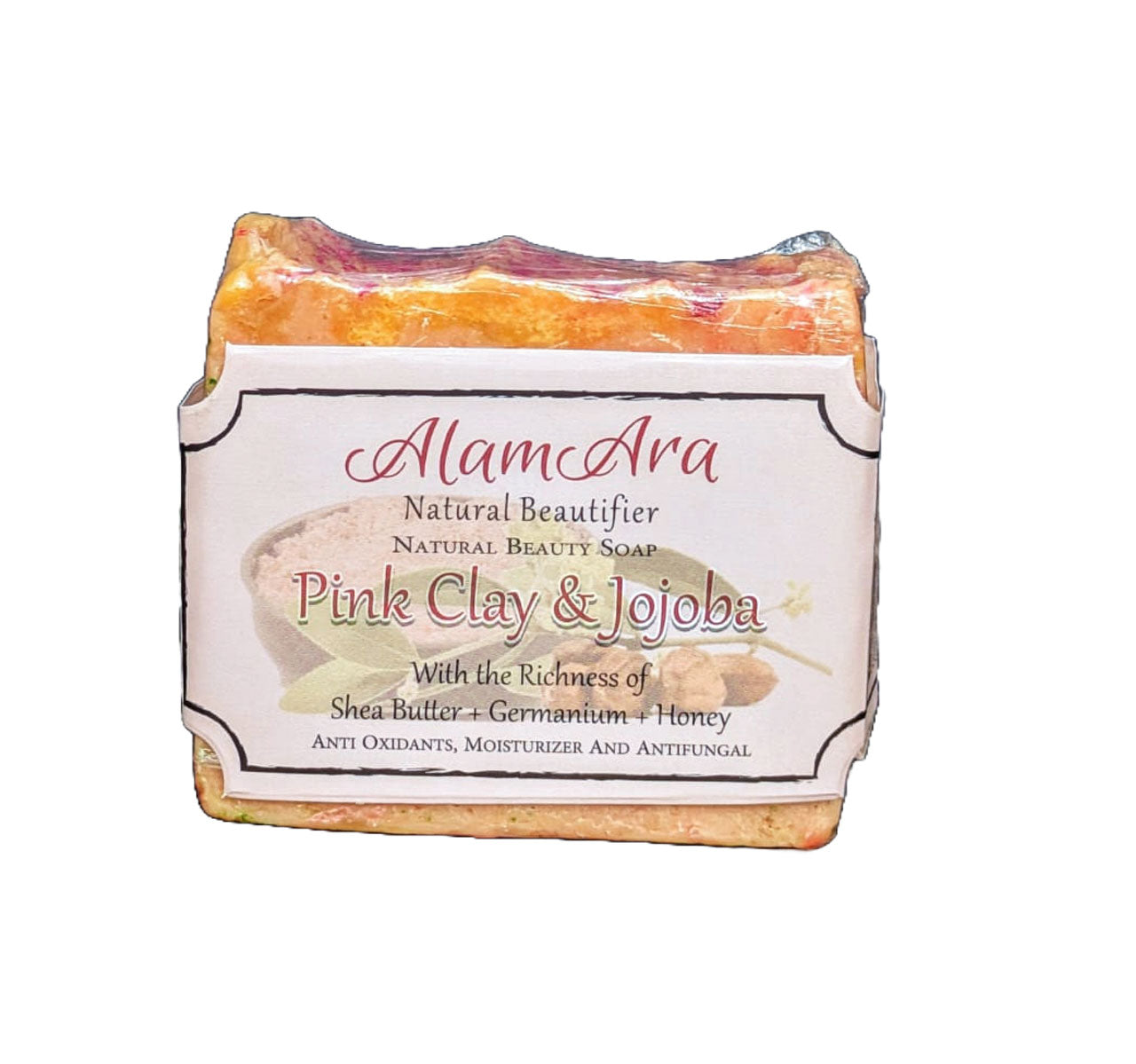 Organic Pink Clay & Jojoba Soap | Detox, Anti-Wrinkle & Revitalize - Alam Ara