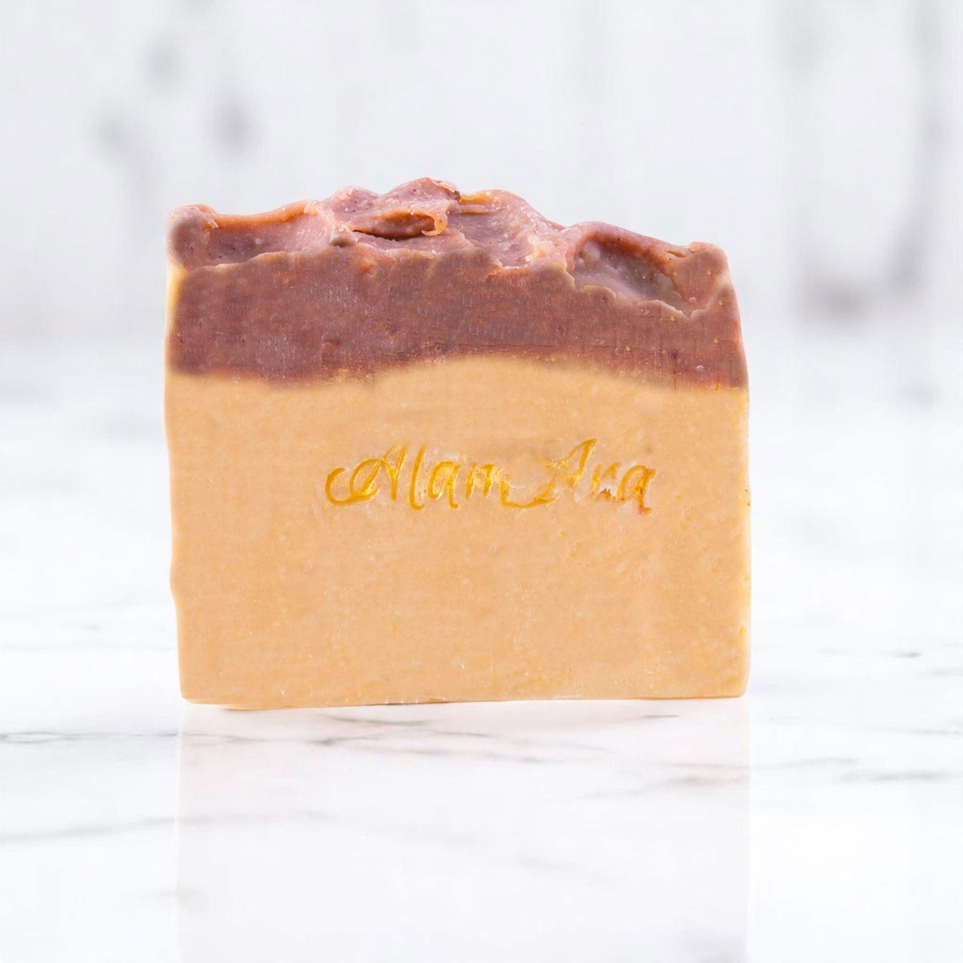 Alam Ara organic red clay and rose soap bar with rosehip oil, promoting skin detoxification and radiance.