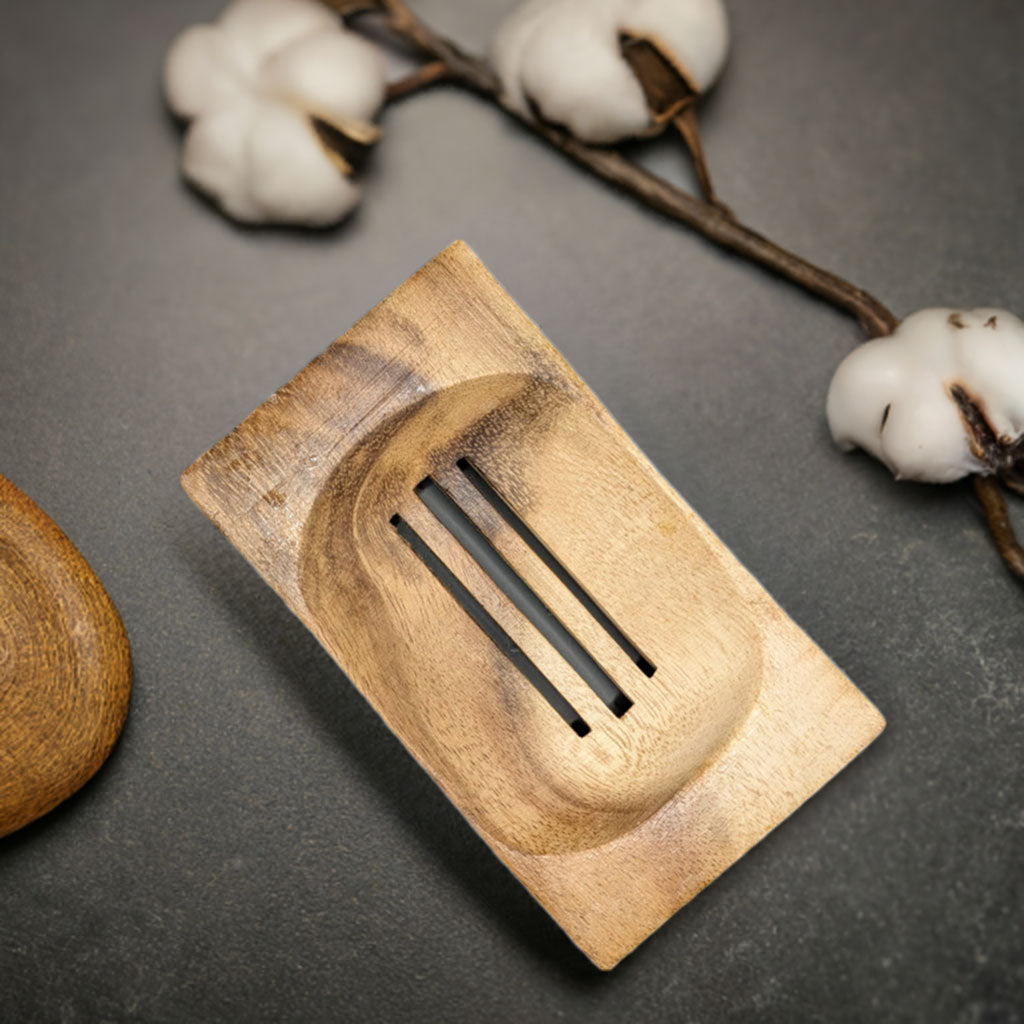 Alam Ara natural wooden liquid soap dispenser, perfect for kitchen or bathroom countertops.
